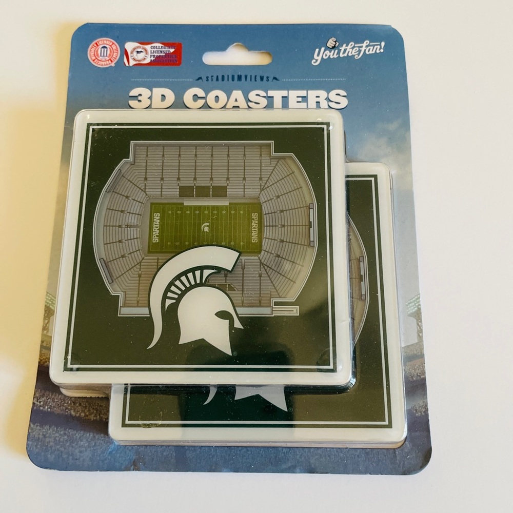 NWT Michigan State 3D Coasters (2)